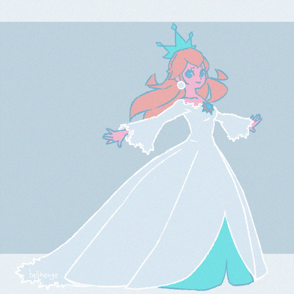 princess peach and super radiant peach (mario and 1 more) drawn by bellhenge