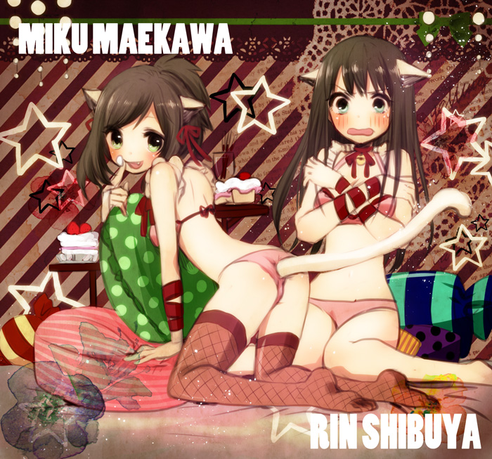 shibuya rin and maekawa miku (idolmaster and 1 more) drawn by kenmotsu_chiyo