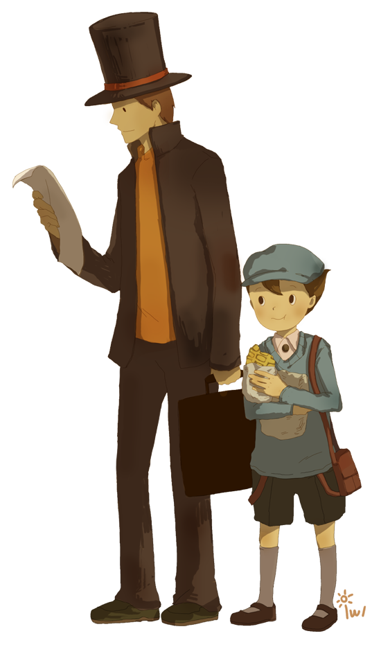 hershel layton and luke triton (professor layton) drawn by nichi_mimizuku