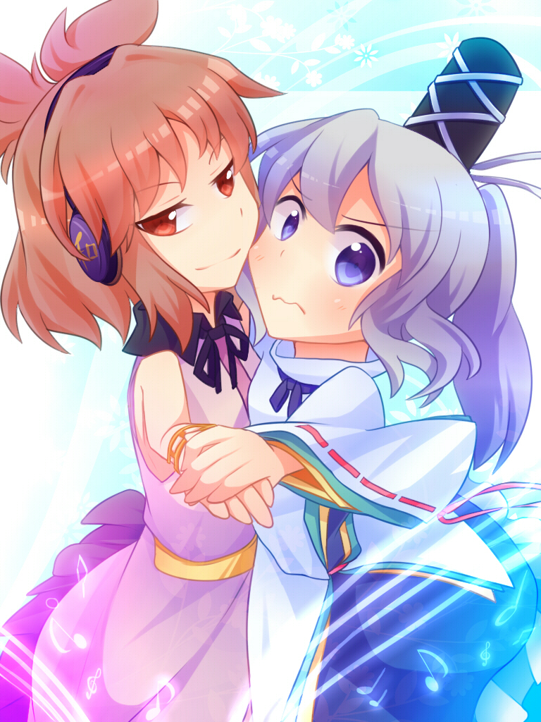 toyosatomimi no miko and mononobe no futo (touhou) drawn by iwasa_kasumi