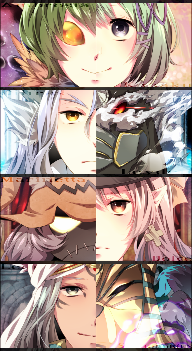 dolce, kohaku, leon, diras, ambrosia, and 3 more (rune factory and 1 more) drawn by a4nu645s