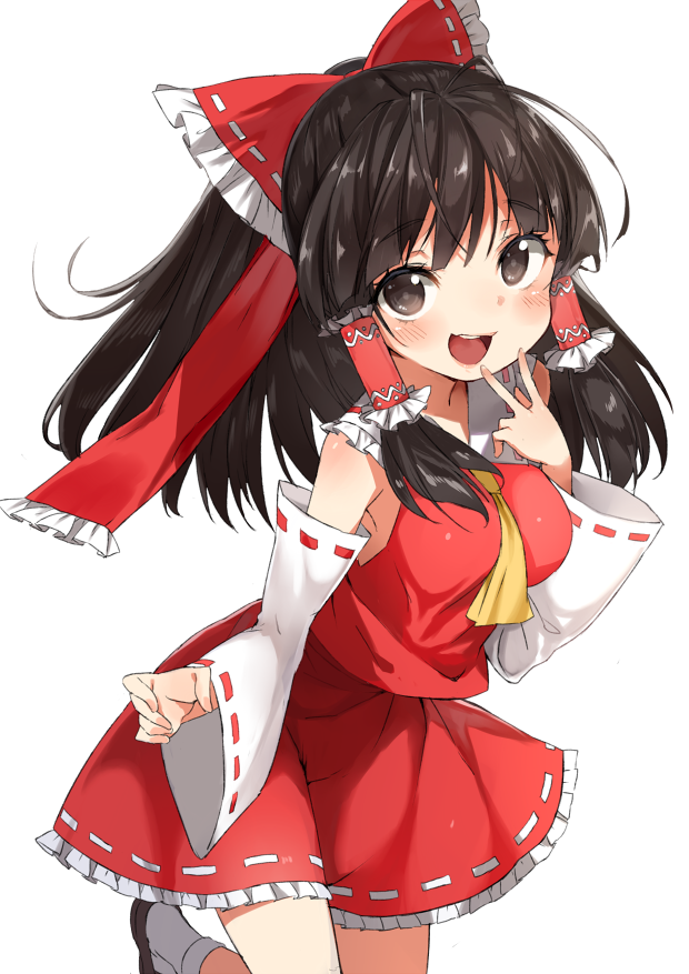 hakurei reimu (touhou) drawn by atage