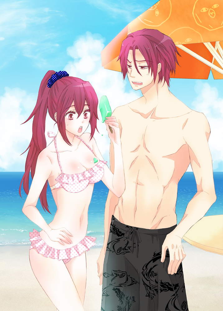 matsuoka rin and matsuoka gou (free!) drawn by matsumoto_tsubomi
