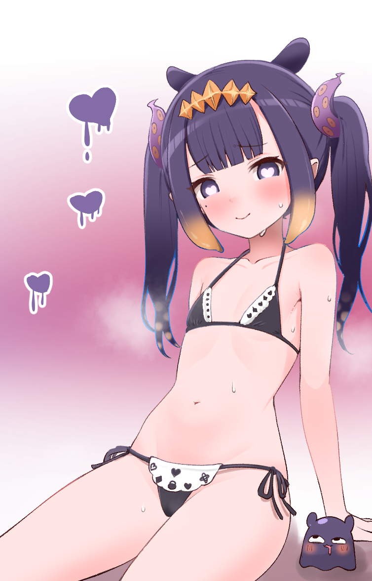 ninomae ina'nis and takodachi (hololive and 1 more) drawn by kani_bonara