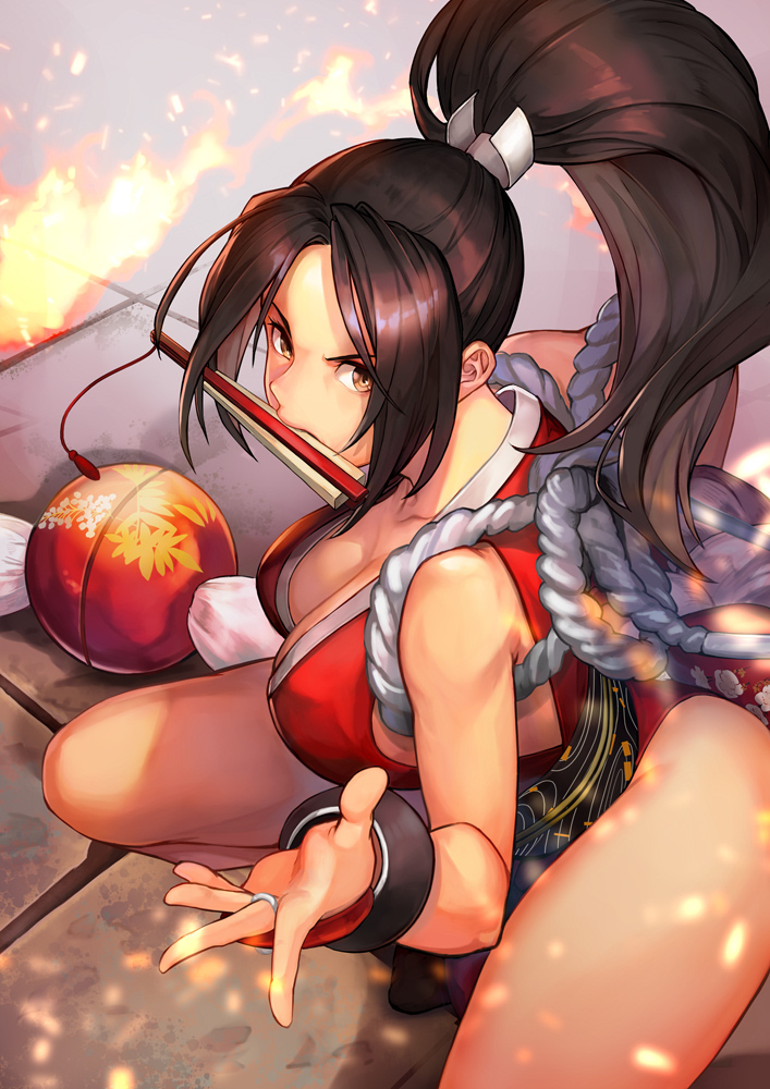shiranui mai (the king of fighters and 1 more) drawn by hinoru_saikusa