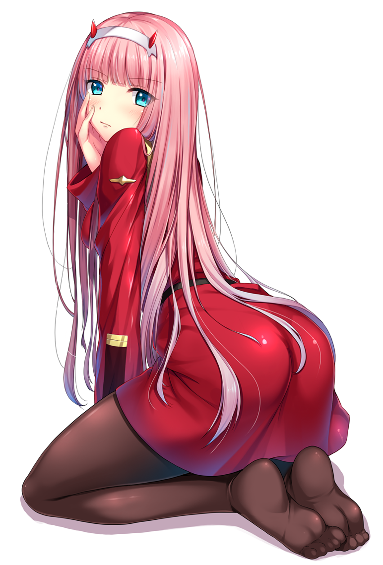 zero two (darling in the franxx) drawn by yoruda