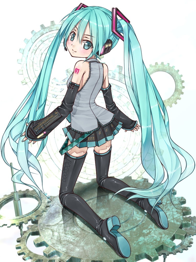 hatsune miku (vocaloid) drawn by umeboshitora
