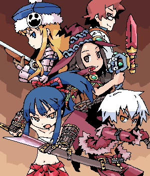 jack frost, gunner, gunner 2, bushidou, medic, and 6 more (sekaiju no meikyuu and 1 more) drawn by takujin