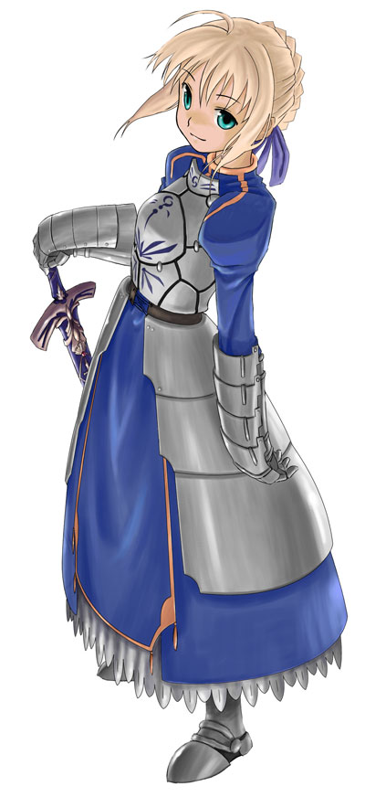 artoria pendragon and saber (fate and 1 more) drawn by nagian