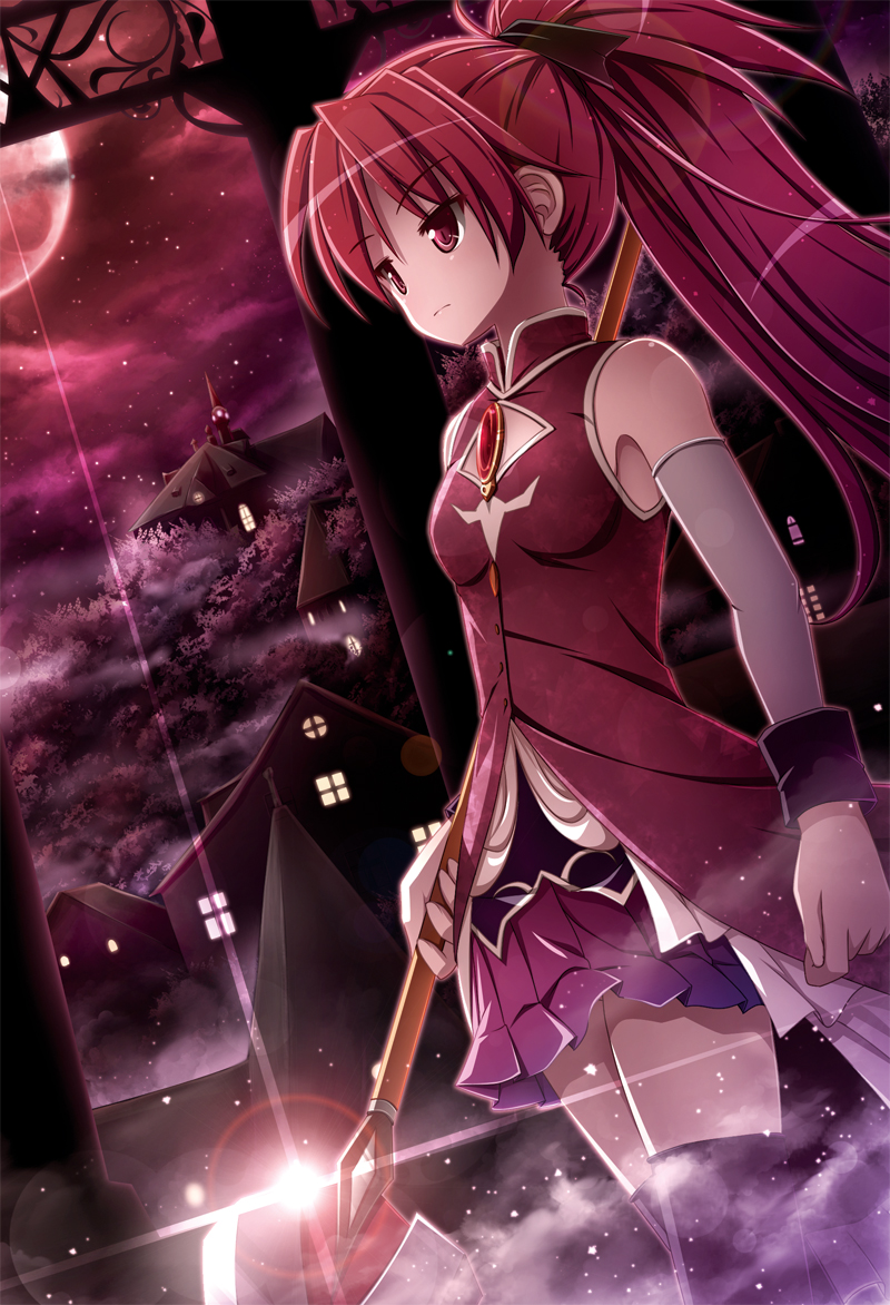sakura kyoko (mahou shoujo madoka magica) drawn by akashio_(loli_ace)