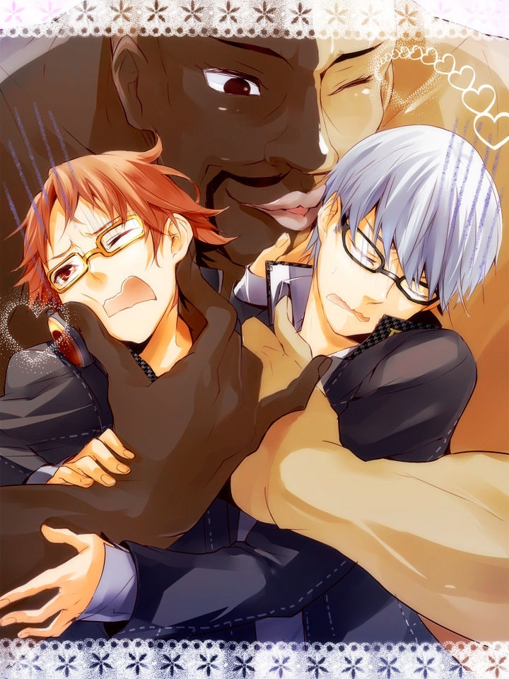 narukami yu and hanamura yousuke (persona and 1 more) drawn by mogmahiru