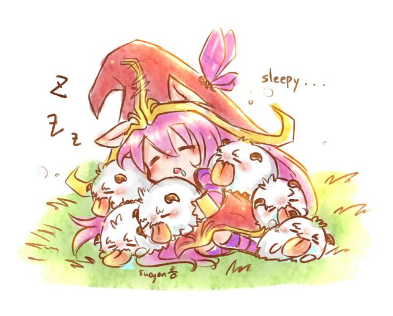 lulu, poro, and pix (league of legends) drawn by sueyen