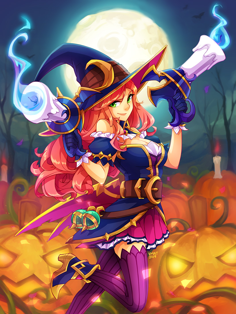 miss fortune and bewitching miss fortune (league of legends) drawn by vmat
