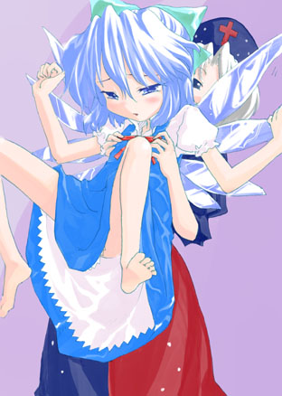 cirno and yagokoro eirin (touhou) drawn by kiriu
