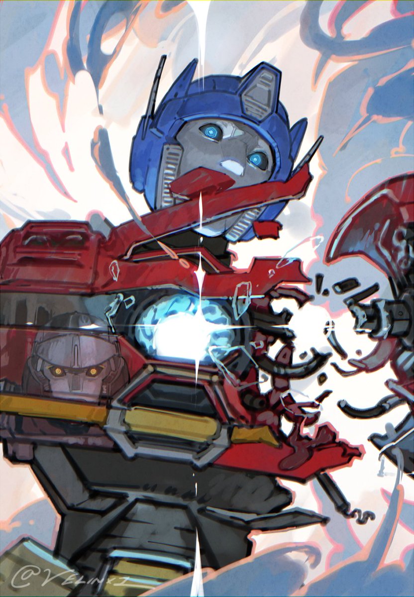 optimus prime, megatron, d-16, and orion pax (transformers and 1 more) drawn by velinxi