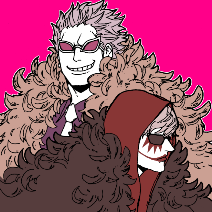donquixote doflamingo and donquixote rocinante (one piece) drawn by mawari28
