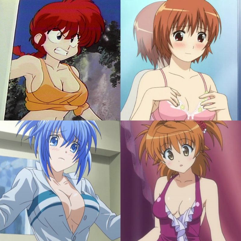 ranma-chan, osaragi hazumu, senou natsuru, and yuusaki riko (ranma 1/2 and 3 more)