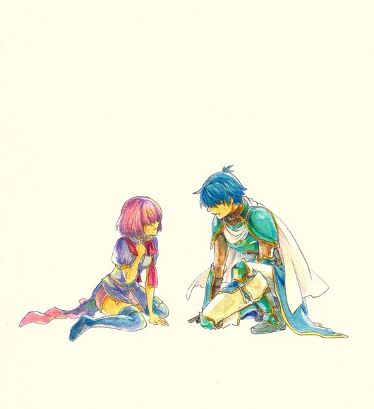 katarina and male kris (fire emblem and 1 more) drawn by crise