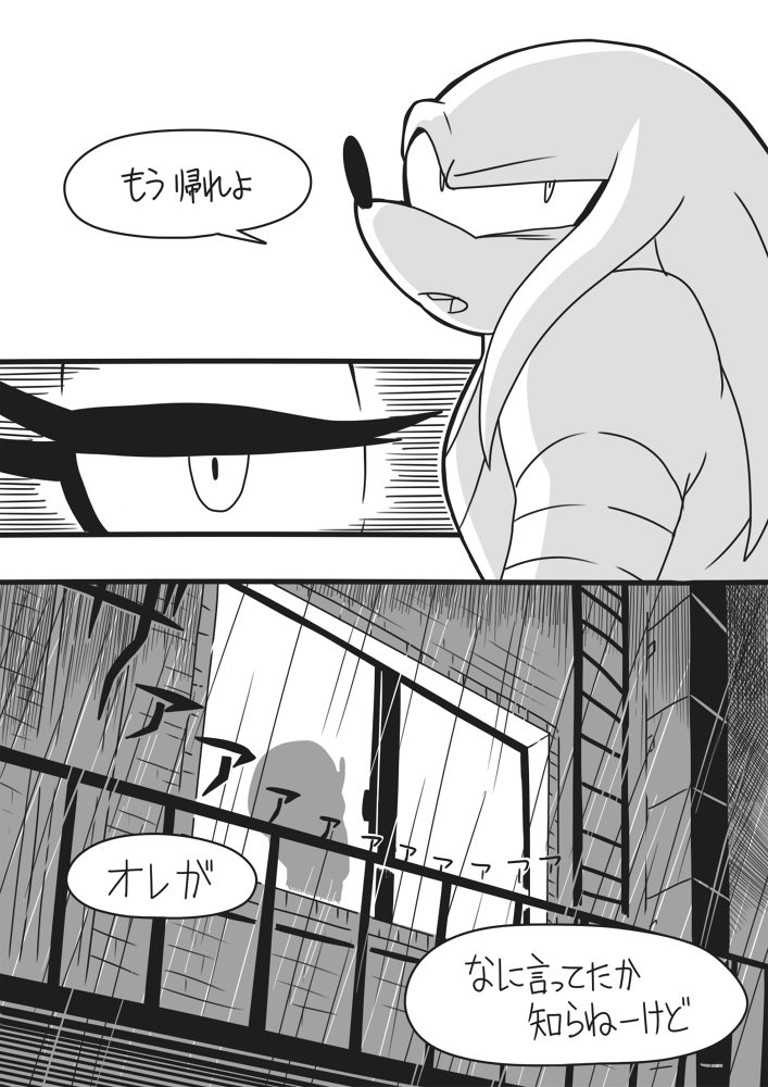 rouge the bat and knuckles the echidna (sonic and 1 more) drawn by gashi-gashi