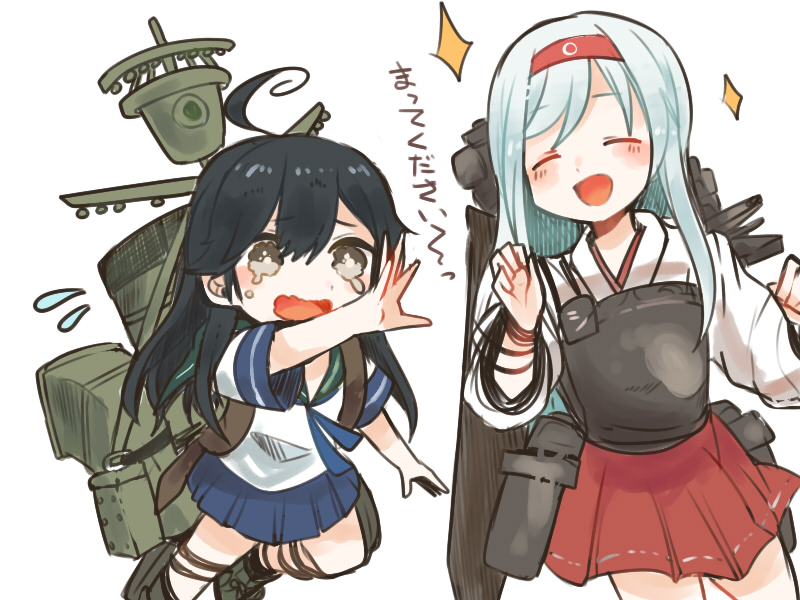 ushio and shoukaku (kantai collection) drawn by itomugi-kun