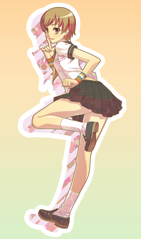 satonaka chie (persona and 1 more) drawn by terumii
