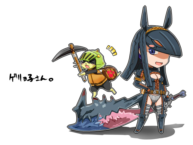 monster hunter and melynx (monster hunter) drawn by urokozuki