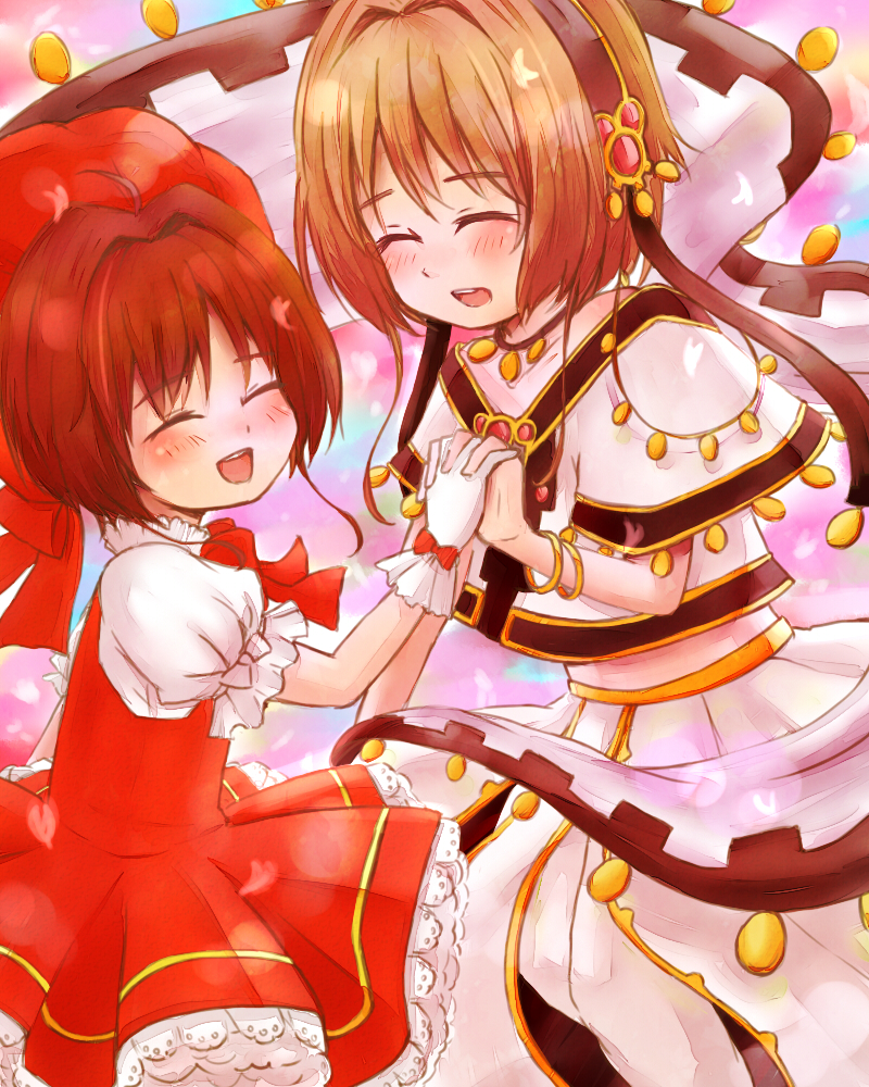 kinomoto sakura and sakura hime (cardcaptor sakura and 1 more) drawn by utane.