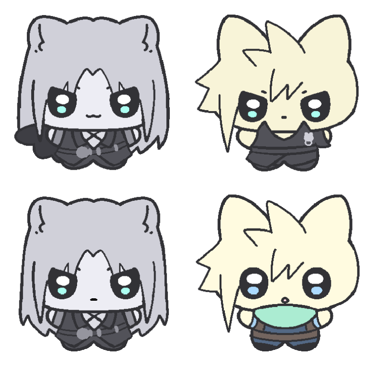 cloud strife and sephiroth (final fantasy and 4 more) drawn by veni_(kakuza10)