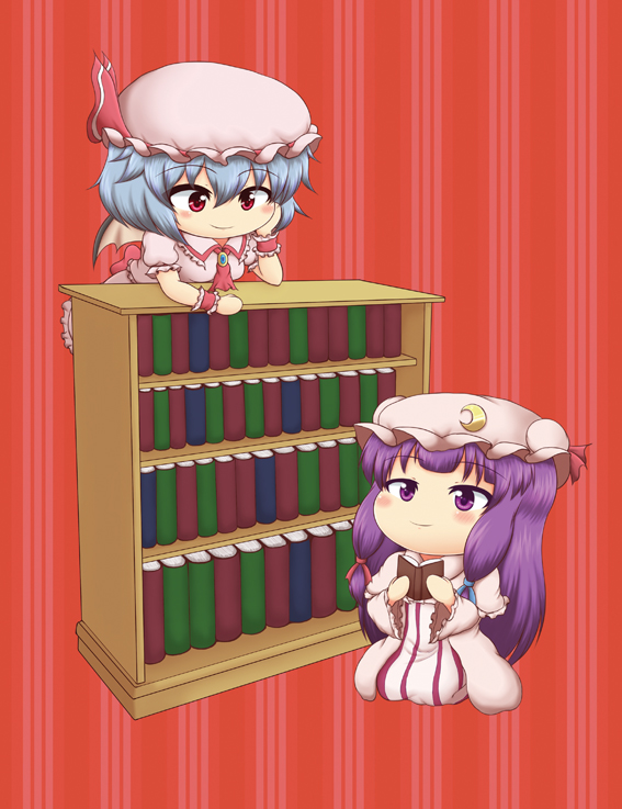 remilia scarlet and patchouli knowledge (touhou) drawn by renboruto