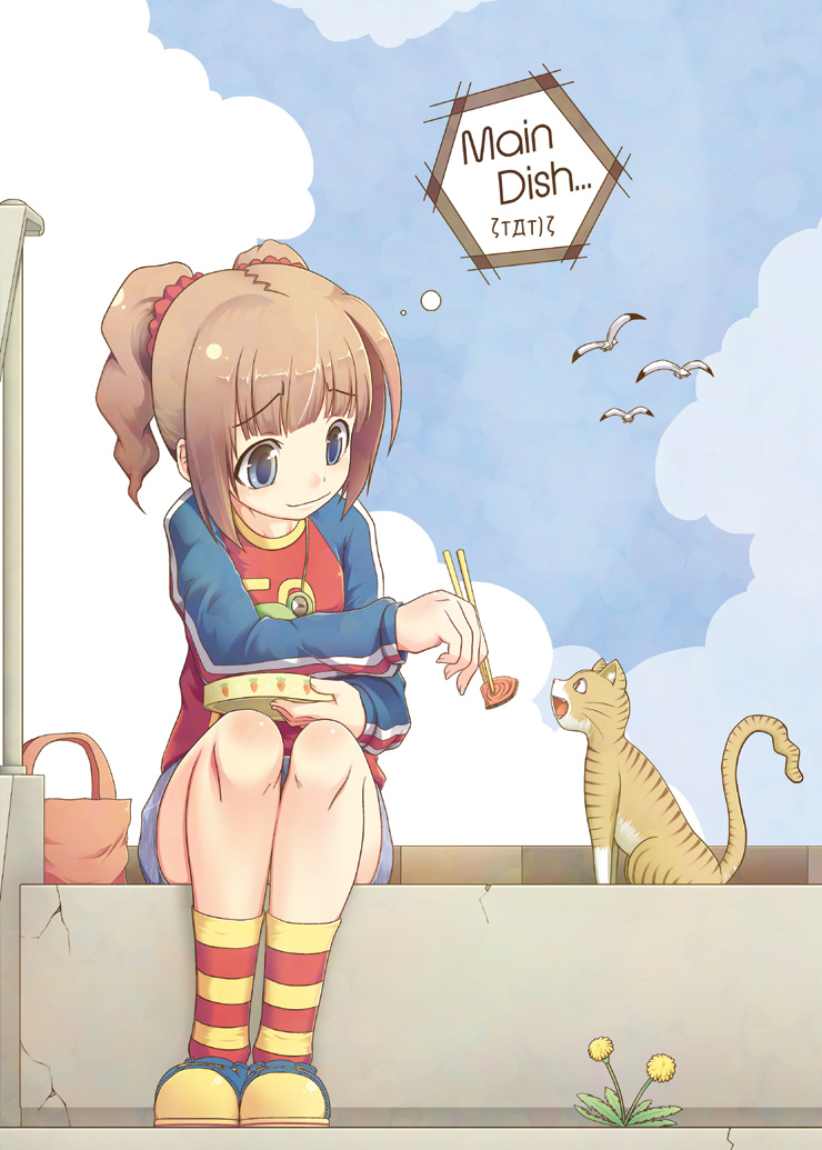 takatsuki yayoi (idolmaster and 1 more) drawn by saji