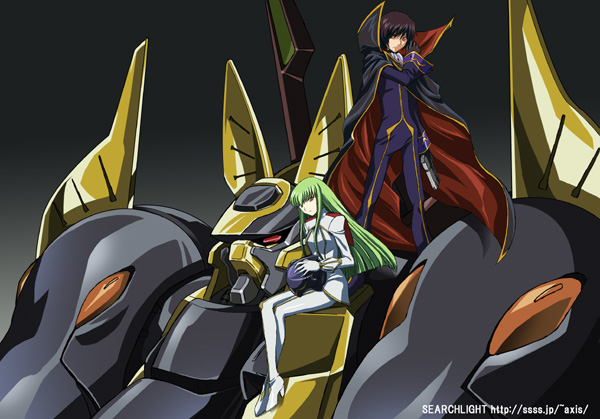 c.c., lelouch vi britannia, and gawain (code geass) drawn by midori_(searchlight)