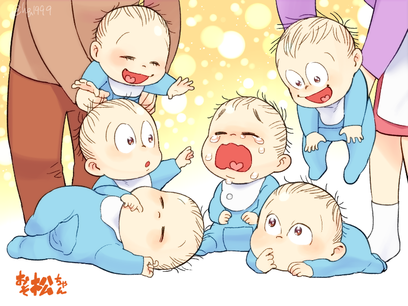 matsuno osomatsu, matsuno karamatsu, matsuno ichimatsu, matsuno jyushimatsu, matsuno choromatsu, and 3 more (osomatsu and 2 more) drawn by tamago_toji