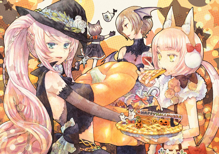 megurine luka, meiko, kaai yuki, and nekomura iroha (vocaloid) drawn by a-gatha