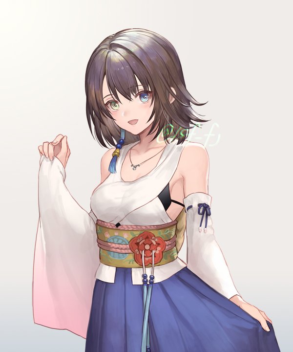 yuna (final fantasy and 1 more) drawn by sasanomesi