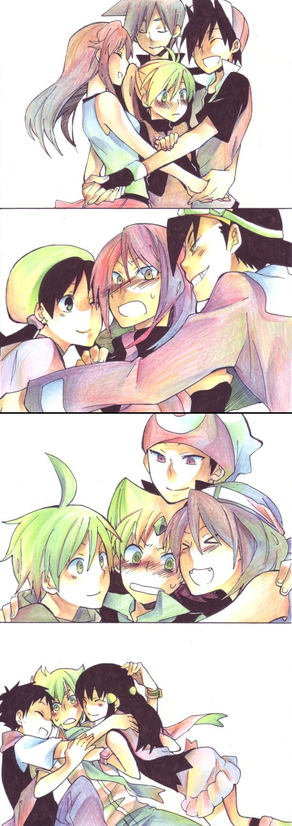 dawn, may, red, ethan, blue oak, and 9 more (pokemon and 1 more) drawn by udog