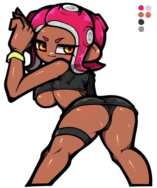 octoling player character, octoling girl, and agent 8 (splatoon and 2 more) drawn by name_omoitukan2