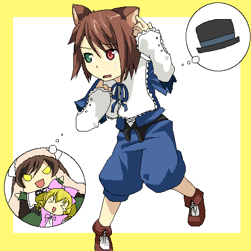 souseiseki and hinaichigo (rozen maiden) drawn by toriniku04