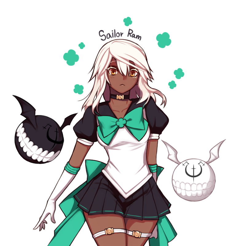 ramlethal valentine and lucifero (guilty gear and 2 more) drawn by kirke