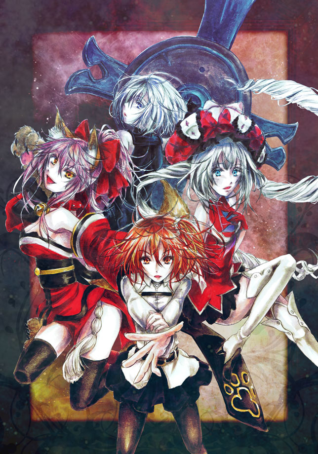 mash kyrielight, fujimaru ritsuka, tamamo, tamamo cat, and marie antoinette (fate and 1 more) drawn by shizukawa_arika