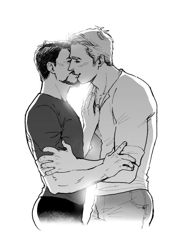 steve rogers and tony stark (marvel and 5 more) drawn by c527m