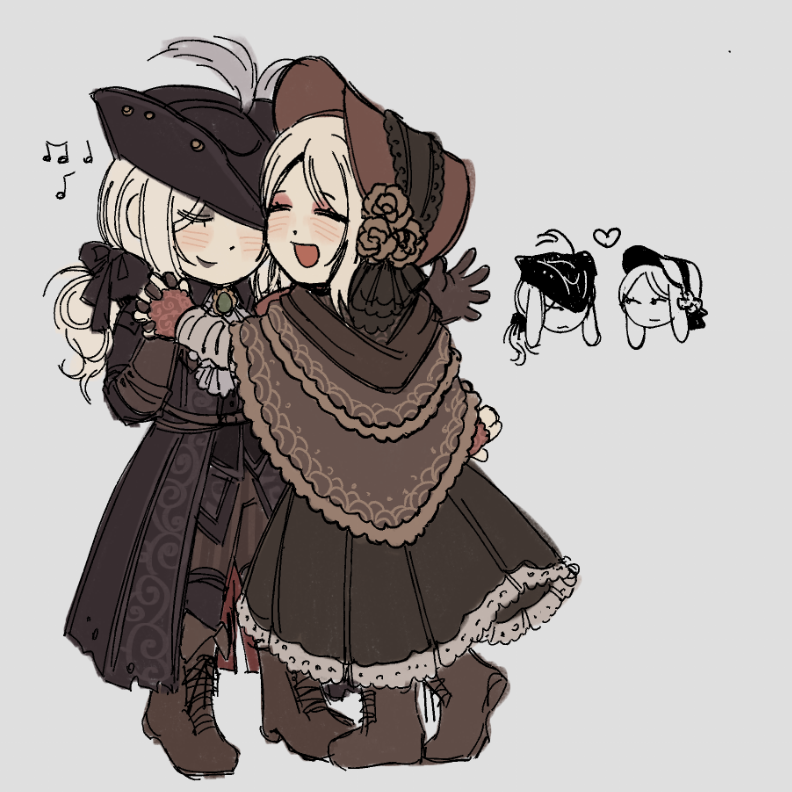 plain doll and lady maria of the astral clocktower (bloodborne) drawn by failentineland