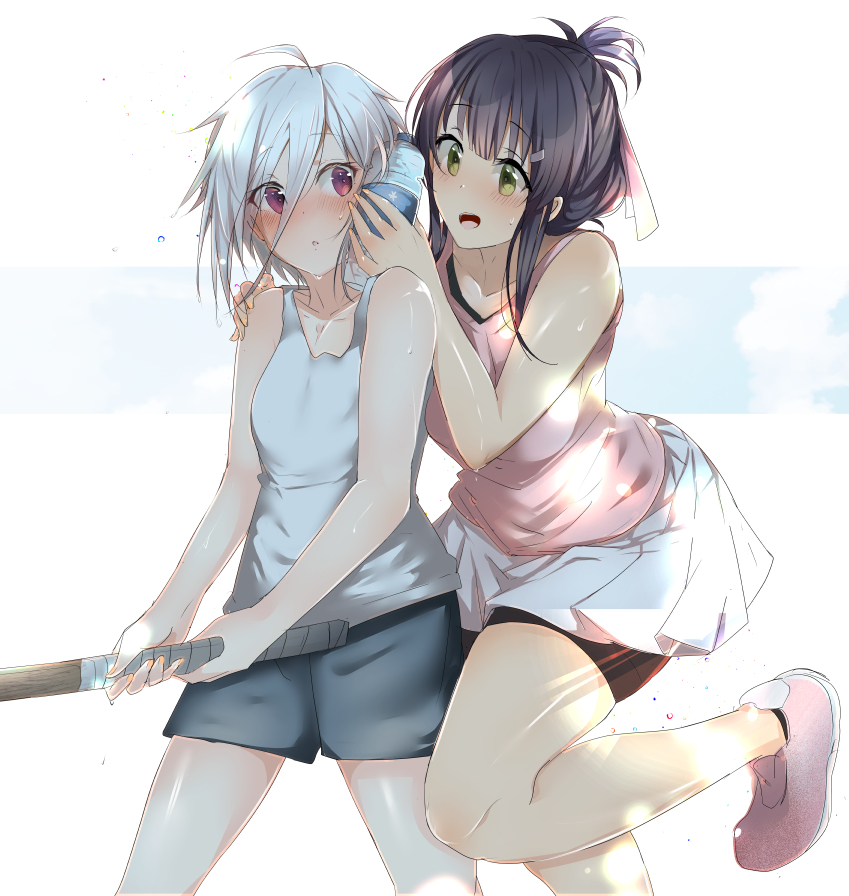 yanase mai and itomi sayaka (toji no miko) drawn by 80mph