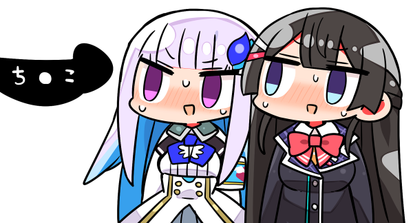 tsukino mito and lize helesta (nijisanji) drawn by kanikama