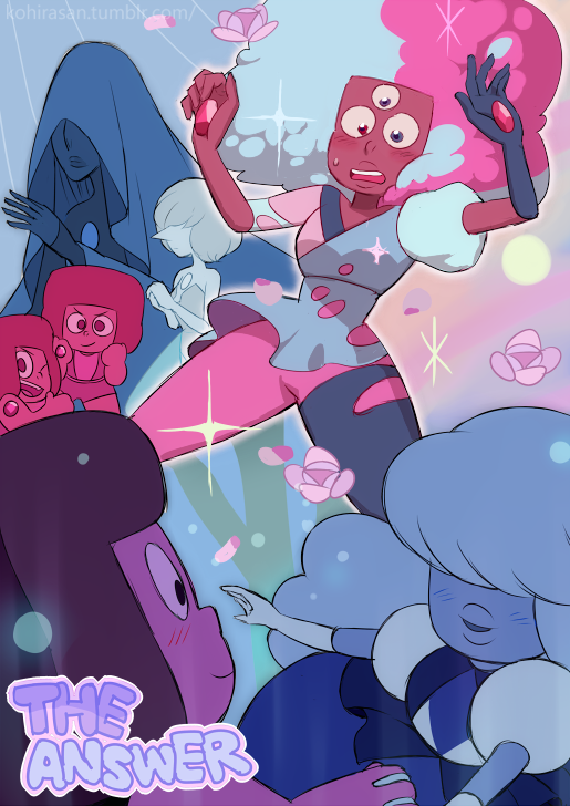 garnet, blue diamond, sapphire, ruby, and blue pearl (steven universe) drawn by kohira-san