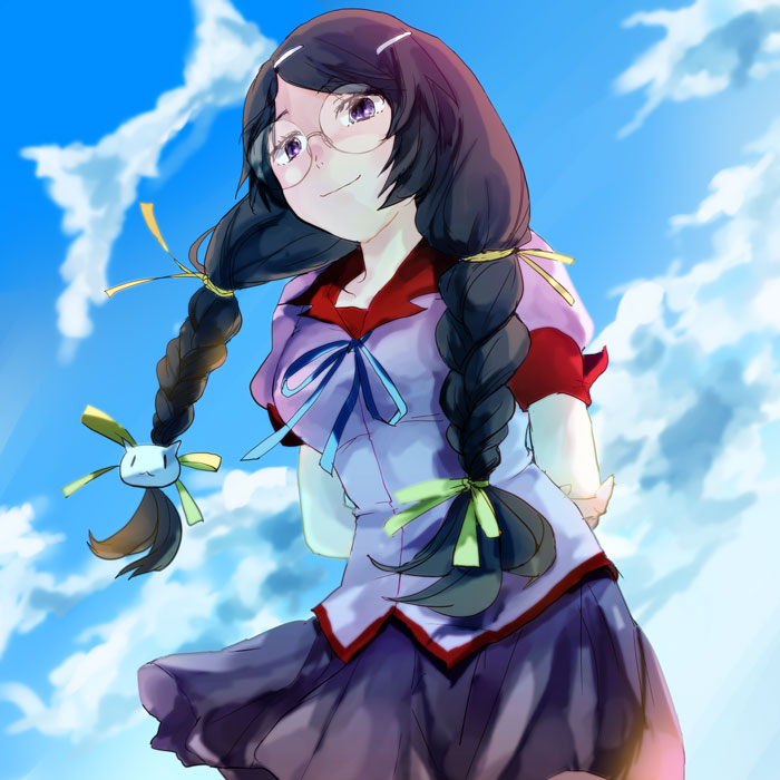 hanekawa tsubasa (monogatari and 2 more) drawn by nasiko745