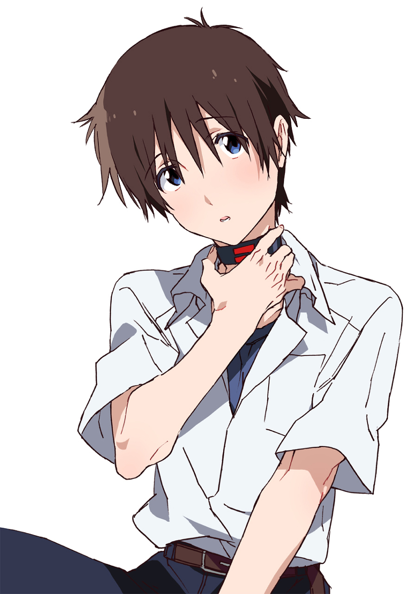 ikari shinji (neon genesis evangelion and 2 more) drawn by kasuga_souichi