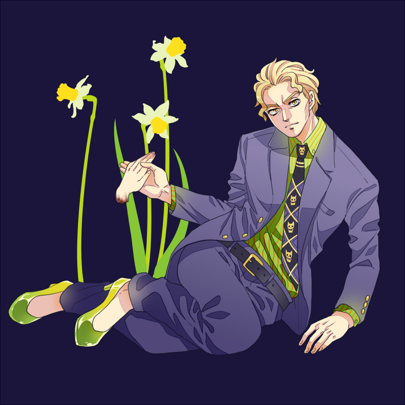 kira yoshikage (jojo no kimyou na bouken and 1 more) drawn by p-geist2