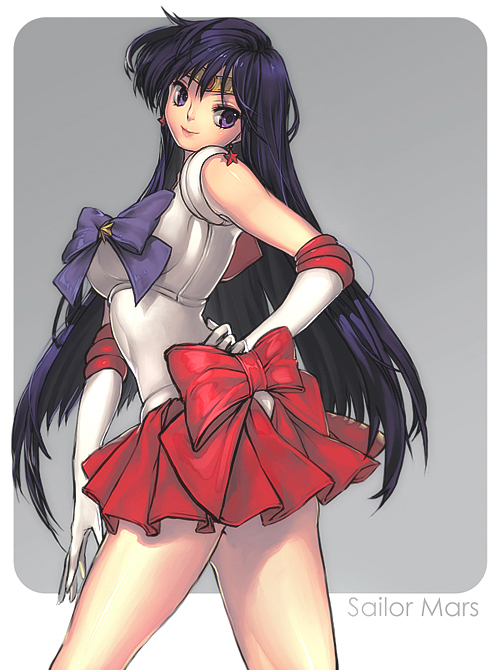 hino rei and sailor mars (bishoujo senshi sailor moon) drawn by matsuki_ringo