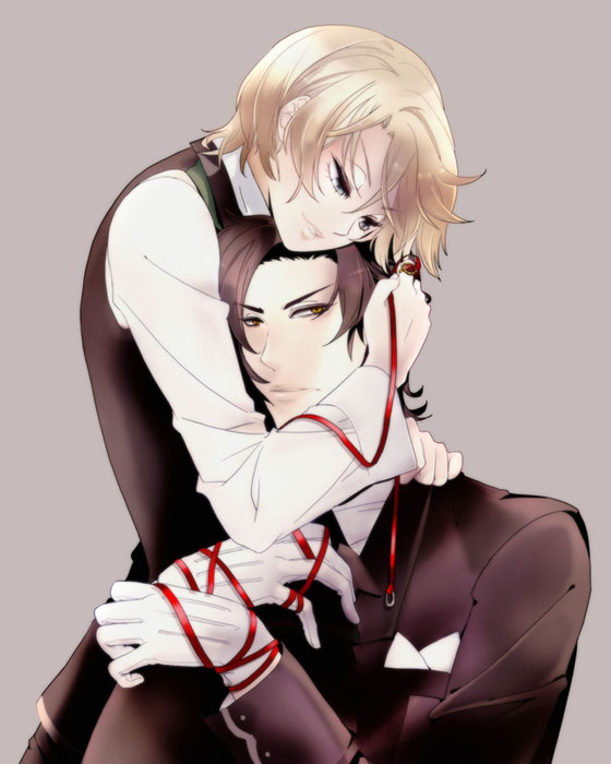 alois trancy and claude faustus (kuroshitsuji) drawn by windbard