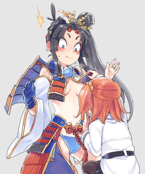 fujimaru ritsuka and ushiwakamaru (fate and 1 more) drawn by urayamashiro_(artist)